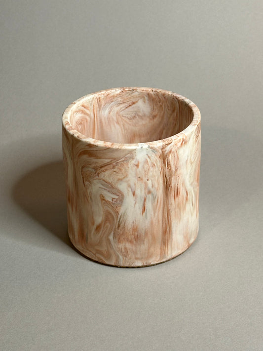 Unique Handcrafted Medium Pot in Terracotta Marble